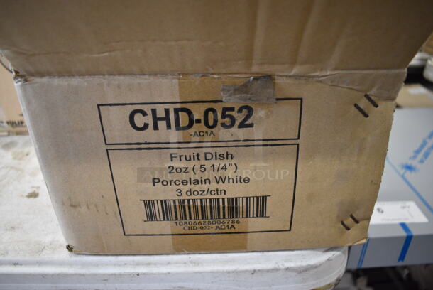 36 BRAND NEW IN BOX! Tuxton CHD-052 White Ceramic Fruit Dish Bowls. 5.25x5.25x1.5. 36 Times Your Bid! - Image 3 of 4