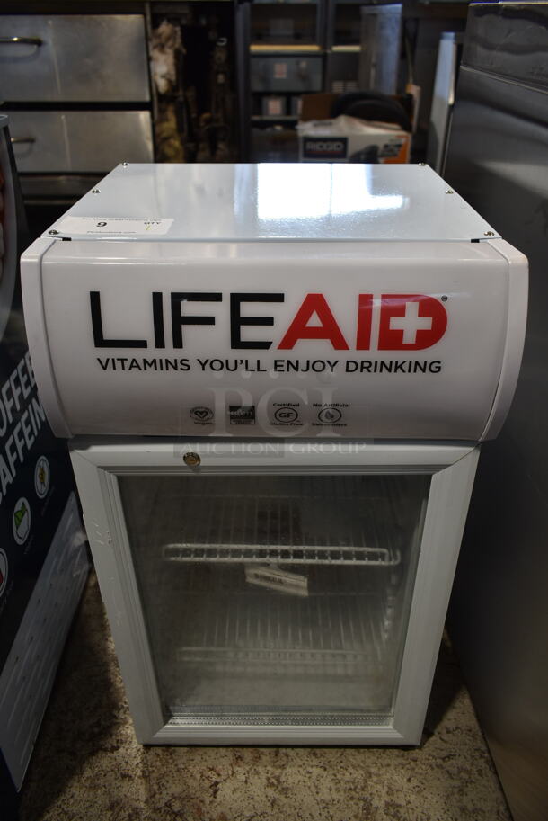 FitAid BSF40L Metal Commercial Mini Cooler Merchandiser w/ Poly Coated Racks. 110-120 Volts, 1 Phase. Tested and Working! - Image 1 of 6