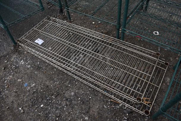 ALL ONE MONEY! Lot of 2 Chrome Finish Shelves! 48x18x1.5 - Image 2 of 2