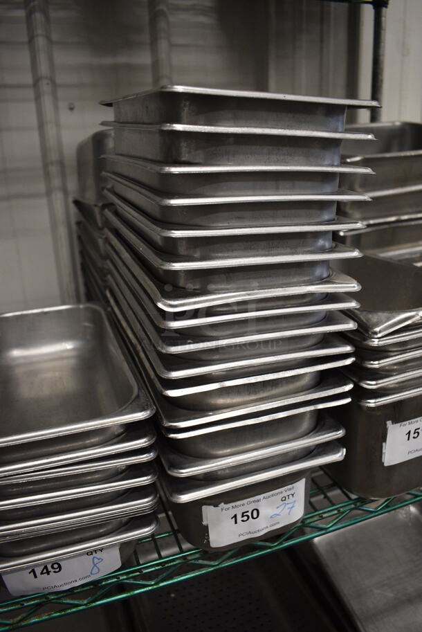 27 Stainless Steel 1/3 Size Drop In Bins. 1/3x4. 27 Times Your Bid! - Image 3 of 3