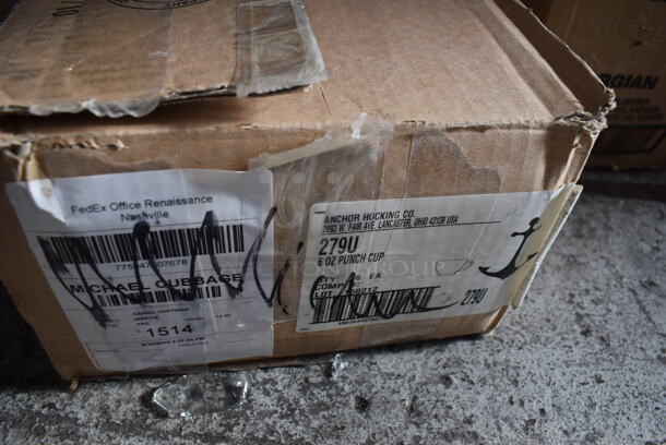 3 Boxes of Various BRAND NEW Glasses; 21 Steelite Nick & Nora 3x3x6 Wine Glasses, 34 Libbey 279U 4x4x2.25 Glass Punch Mugs and 35 Libbey 8054 Georgian 3x3x6 Irish Coffee Glasses. 3 Times Your Bid! - Image 7 of 12