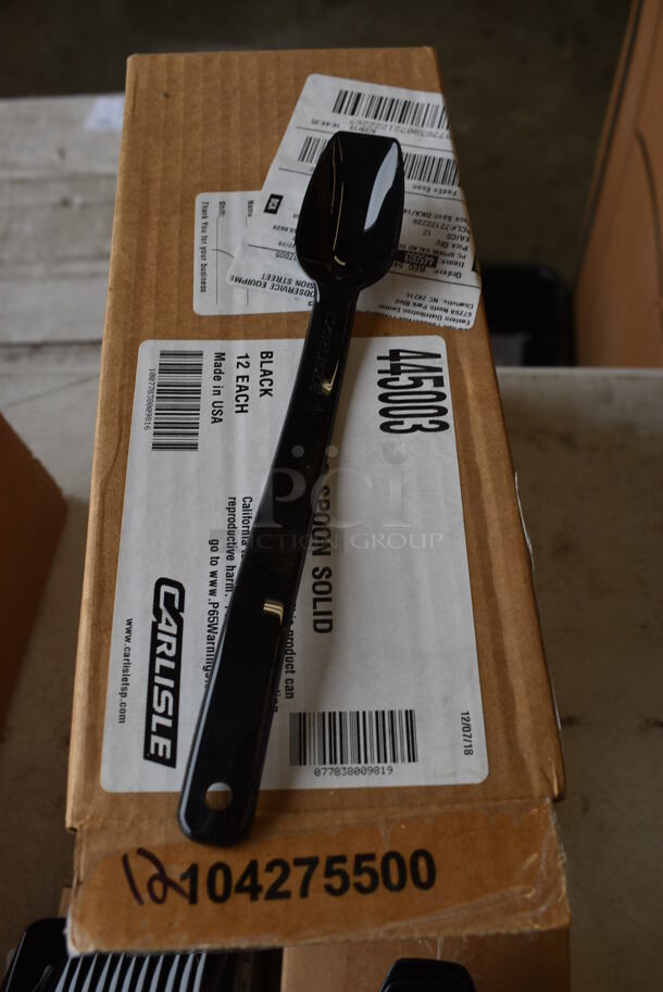 ALL ONE MONEY! Lot of 7 BRAND NEW IN BOX! Cambro Black Poly Spoons - Image 3 of 3