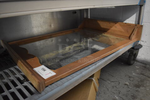 Wooden Framed Mirror. 25x5x33