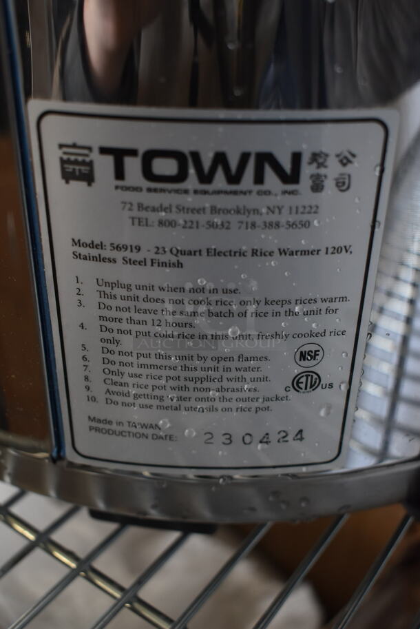 BRAND NEW SCRATCH AND DENT! RiceMaster 56919 Stainless Steel Commercial Electric Rice Warmer. 120 Volts, 1 Phase. Tested and Working! - Image 5 of 6