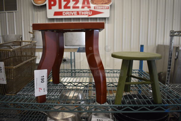 2 Stools. 7.5x7.5x7.5, 12x12x12. 2 Times Your Bid!