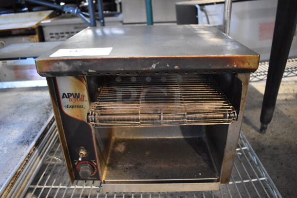 American Permanent Ware AT-EXPRESS Stainless Steel Commercial Countertop Conveyor Oven. 120 Volts, 1 Phase. 11.5x16x7. Cannot Test Due To Plug Style - Image 1 of 4