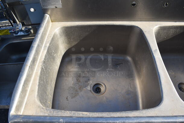 Eagle Stainless Steel Commercial 2 Bay Sink. 55x30x46. Bays 24x24x13 - Image 4 of 6