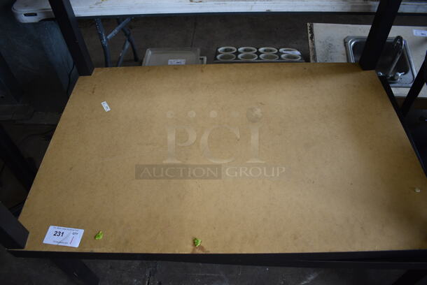 Black Wood Pattern Coffee Table. 46.5x31x18 - Image 3 of 3