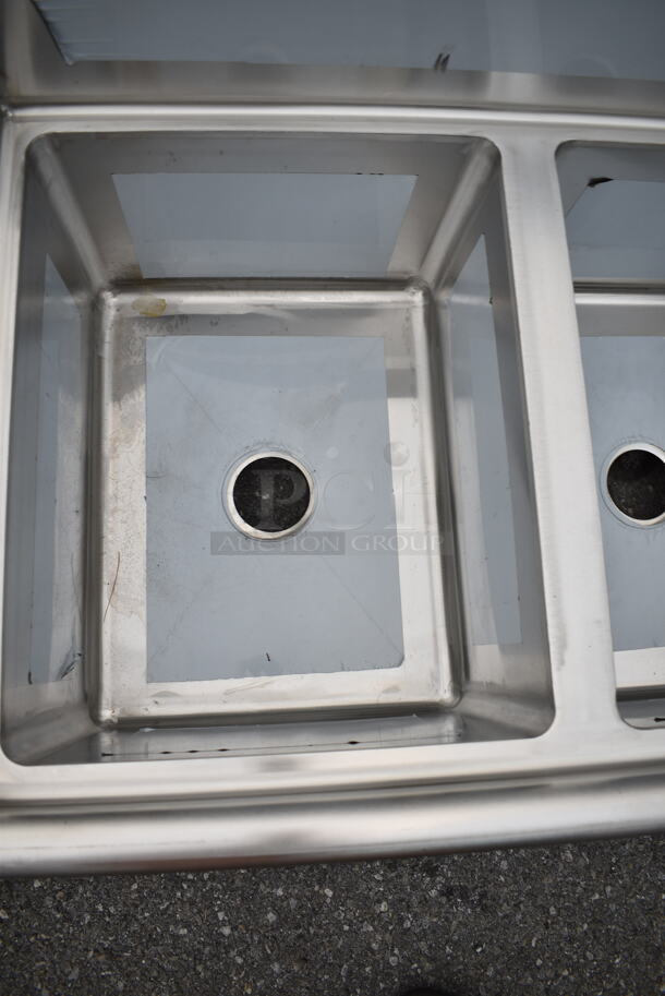 BRAND NEW SCRATCH AND DENT! Regency 600S3162018R Stainless Steel 3 Bay Sink w/ Right Side Drain Board. Bays 16x19.5x12. No Legs.  - Image 7 of 8