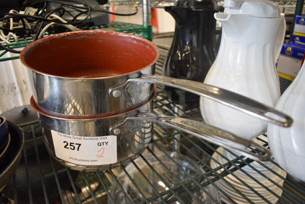 2 Metal Sauce Pots. 16x8x4. 2 Times Your Bid!
