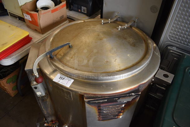 Groen Model EE-40 Stainless Steel Commercial Floor Style Natural Gas Powered 40 Gallon Steam Kettle. 38x40x40 - Image 3 of 6