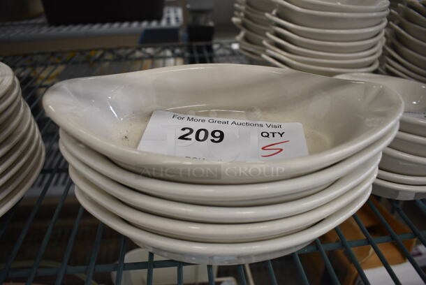 5 White Ceramic Single Serving Casserole Dishes. 8x4.5x1.5 5 Times Your Bid! - Image 1 of 3