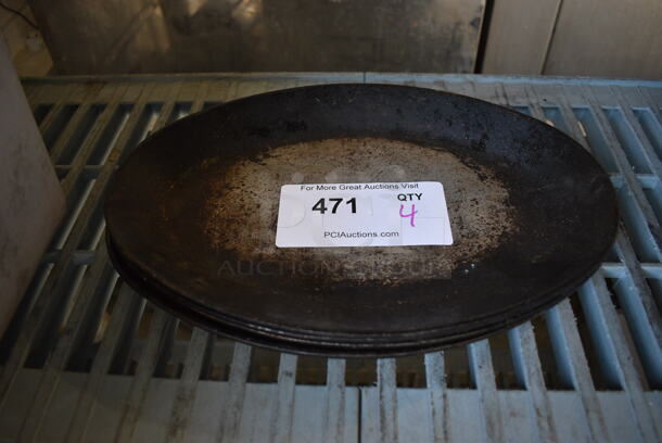 4 Metal Oval Plates. 12x8x1. 4 Times Your Bid!