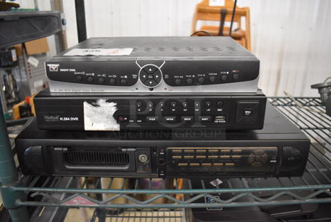 3 Various Items; Night Owl Poseidon DVR, WinBook DVR and Scorpion DVR. Includes 12x8.5x2, 13x9.5x2.5, 17x15x3. 3 Times Your Bid!