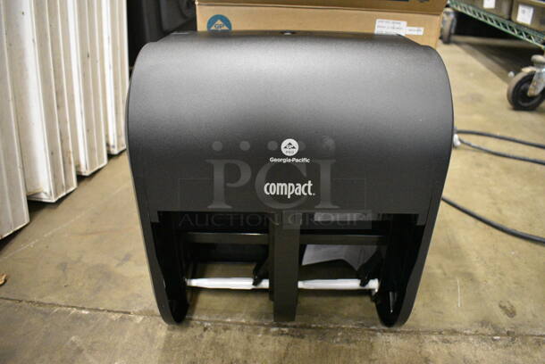3 BRAND NEW IN BOX! Compaq Gray Poly Wall Mount Toilet Paper Dispensers. 12x8x14. 3 Times Your Bid!