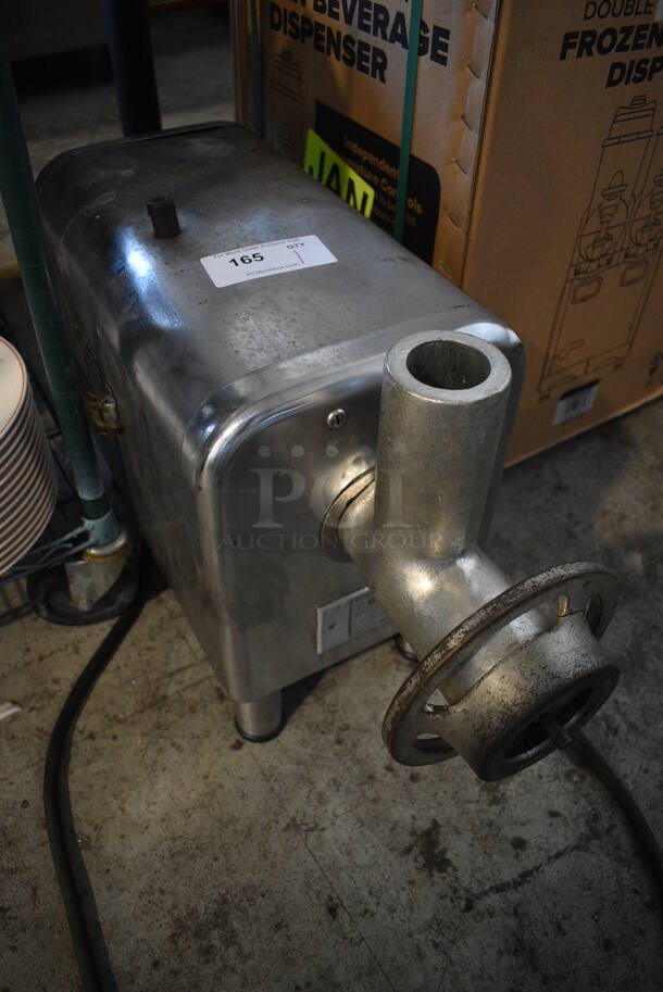 Hobart 4822 Stainless Steel Commercial Countertop Meat Grinder. 115 Volts, 1 Phase. 12x28x20. Tested and Working! - Image 6 of 6