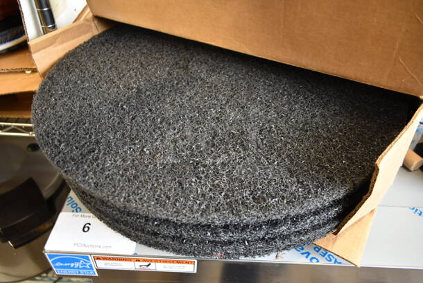 6 Boxes of BRAND NEW! Floor Maintenance Pads; Five Boxes of 10 416-25202 U Maroon Ecoprep EPP 20" Thin Line and One Box of 5 416-50204 20" Thick Line Black Stripper. 6 Times Your Bid! - Image 4 of 4