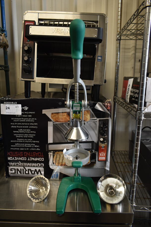 BRAND NEW SCRATCH AND DENT! Garde Metal Commercial Countertop Manual Juicer / Juice Press. Tested and Working! - Image 4 of 8