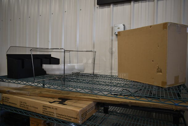 ALL ONE MONEY! Lot of Various Items on Shelving Unit Including Dough Bin, Drop In Bin Lids, Metal Stock Pot and Electric Griddle. Does Not Include Shelving Unit. - Image 2 of 9