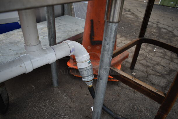 Stainless Steel Commercial 3 Bay Sink w/ Right Side Ice Bin, Faucet and Handles. Bays 15x14, 12x14 - Image 5 of 5