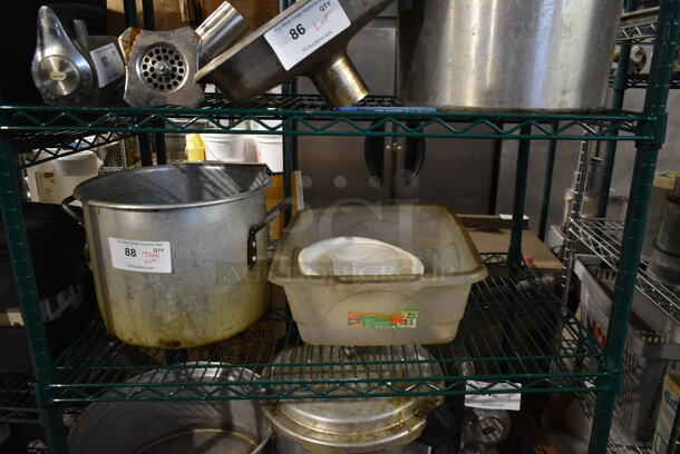 ALL ONE MONEY! Tier Lot of Various Items Including Metal Stock Pot - Image 1 of 6