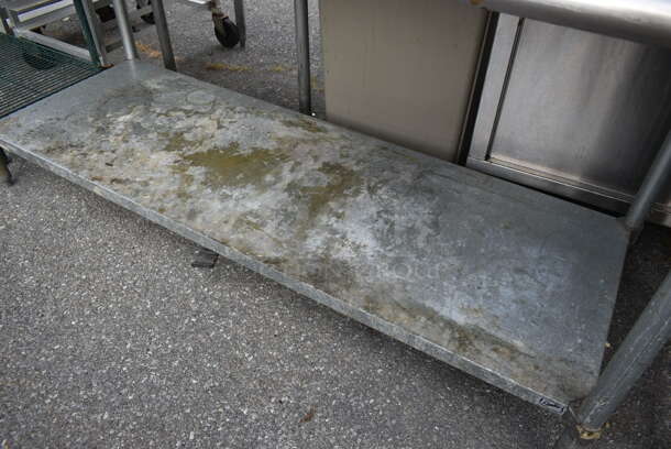 Stainless Steel Table w/ Metal Under Shelf and Vegetable Cutter Mount. - Image 3 of 4