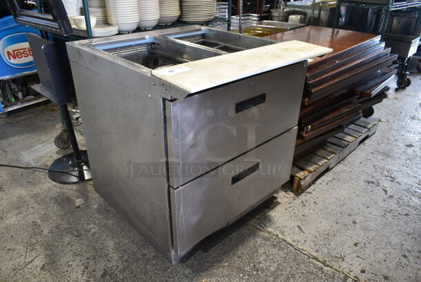 2016 Delfield D4432N-12M Stainless Steel Commercial Prep Table w/ 2 Drawers. 115 Volts, 1 Phase. Tested and Working! - Image 5 of 8