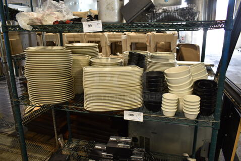 ALL ONE MONEY! Tier Lot of Various Items Including Ceramic Plates and Bowls