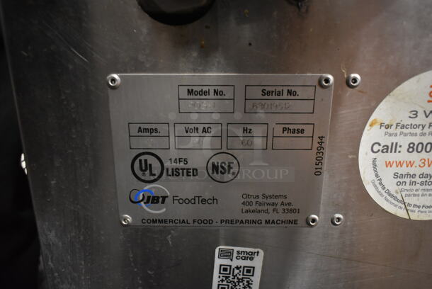 Fresh N Squeeze POS-1 Stainless Steel Commercial Floor Style Automatic Citrus Juicer on Commercial Casters. 120 Volts, 1 Phase. Tested and Working! - Image 9 of 9
