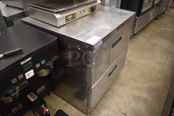 Delfield Commercial Stainless Steel Undercounter Cooler With 2 Drawers. Tested and Powers On But Does Not Get Cold - Image 2 of 6