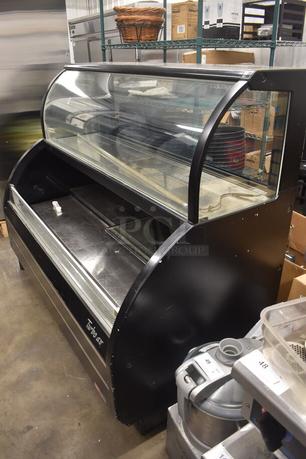 Turbo Air TOM-W-60SB Commercial Stainless Steel Open Air Merchandiser Cooler With Curved Front Glass. 120V, 1 Phase. Tested and Powers On But Does Not Get Cold - Image 3 of 8