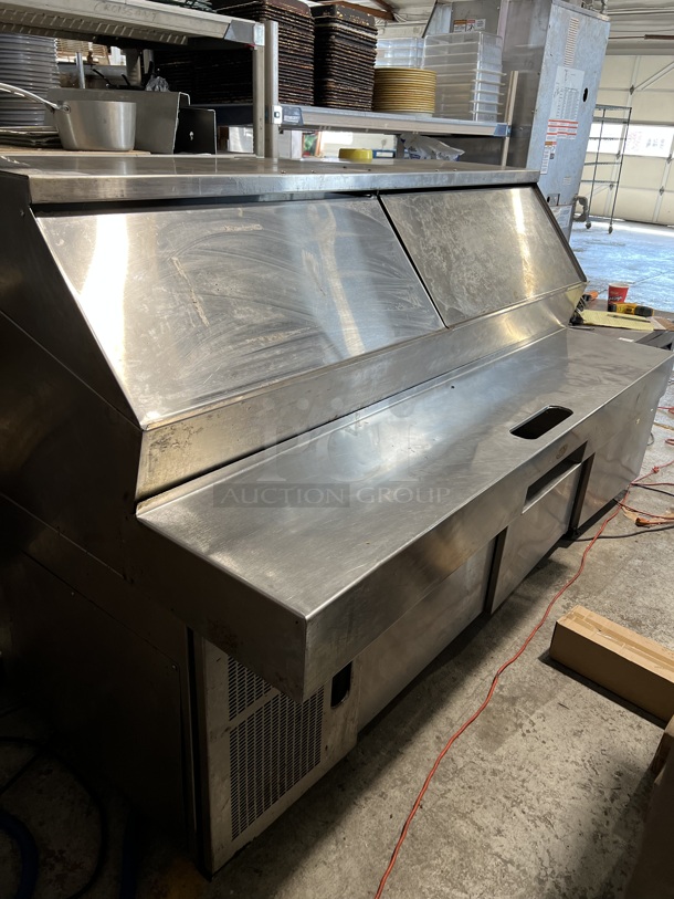 2010 Randell Model PH72E3 Stainless Steel Commercial Prep Table on Commercial Casters. 115 Volts, 1 Phase. 72x42x55. Tested and Working!