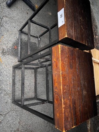 Wood & Metal Barstool