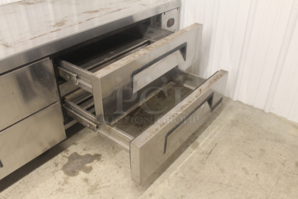 Turbo Air TCBE-82SDR Commercial Stainless Steel 4 Drawer Refrigerated Chef Base. 115V. Tested and Working! - Image 5 of 6