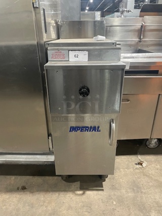 Nice! Imperial! Natural Gas Powered All Stainless Steel Pasta Cooker! On Wheels!  Model IRT-14-G-BM Serial 04256821! 