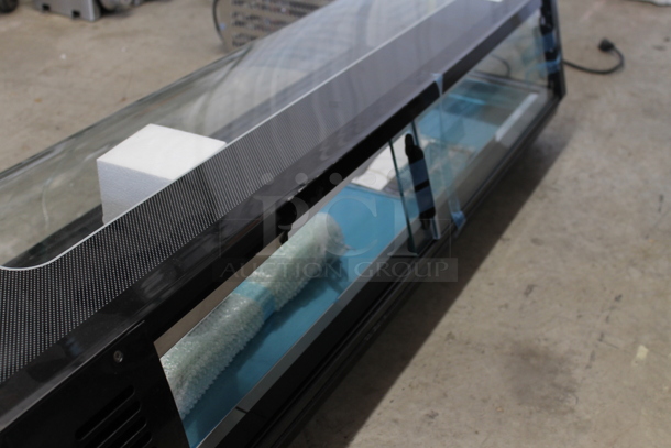BRAND NEW SCRATCH AND DENT! Emperors Select 478CSD60HC Metal Commercial Countertop Sushi Display Case Merchandiser. 110-120 Volts, 1 Phase. Tested and Working! - Image 4 of 6