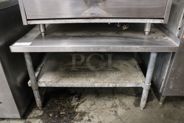 Stainless Steel Commercial Equipment Stand w/ Metal Under Shelf. 38x30x24