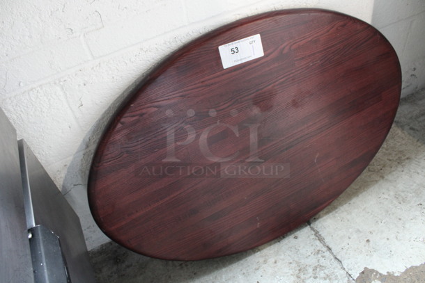 Wood Pattern Oval Tabletop. 36x24x1.5 - Image 2 of 3