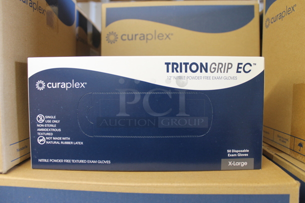 PALLET LOT of 61 BRAND NEW Cases of 10 Curaplex Triton Grip EC Nitrile Powder Free Exam X-Large Gloves. 61 Times Your Bid! - Image 3 of 4