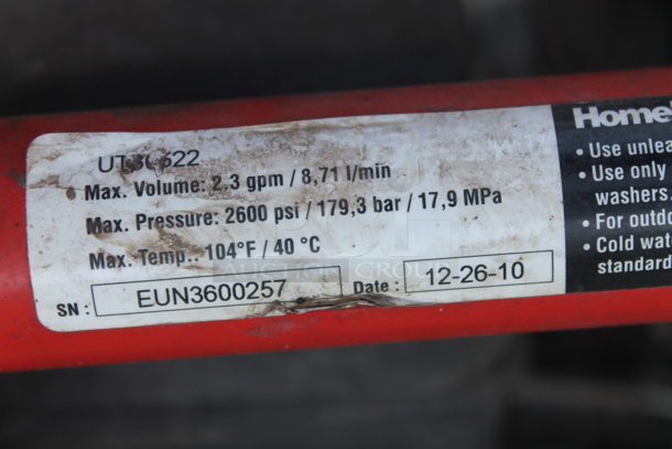 Homelite Pressure Washer. - Image 8 of 8