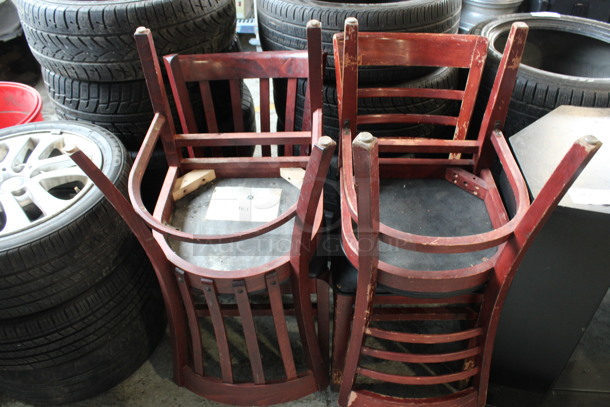 4 Wooden Dining Chairs. 17x17x33, 17x17x35. 4 Times Your Bid! - Image 4 of 4