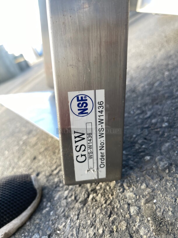 Commercial Stainless Steel Shelve NSF great Shape - Image 3 of 5