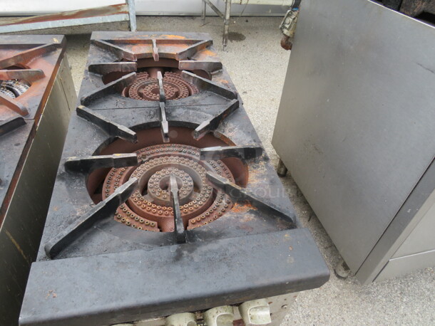 One Natural Gas 2 Burner Range With Under Storage. 18X43X24 - Image 3 of 3