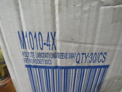 One Lot Of Poly Lite Long Sleeve Snap Lab Coats.