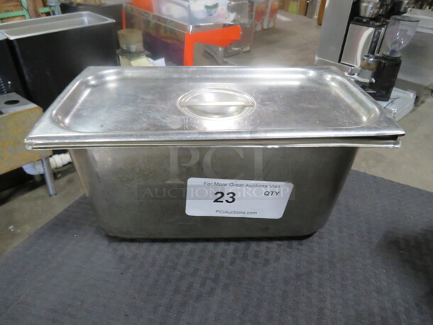 One 1/3 Size 6 Inch Deep Hotel Pan With Lid. 
