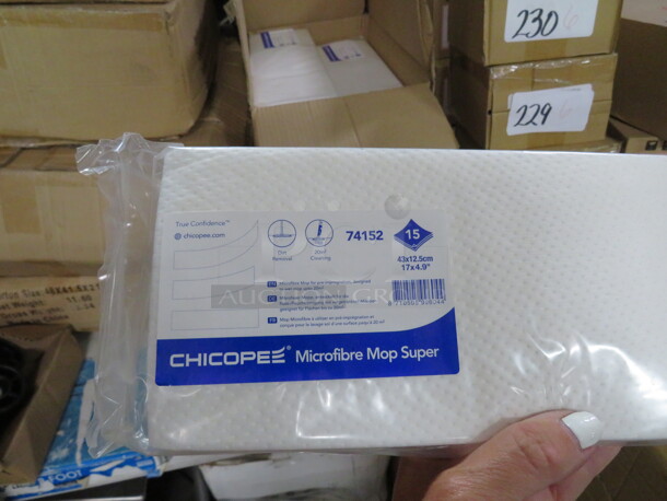 One Case Of NEW Chicopee Microfiber Super Mop Wipes. #74152. 150ct. 