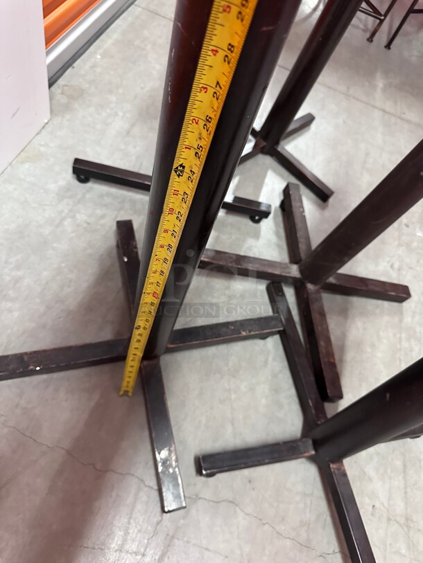 Clean! Cross Cast Iron And Steel Black Commercial Table Base - Image 8 of 8