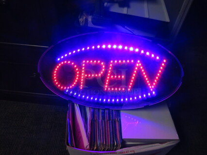 One LED OPEN Sign. 21X13