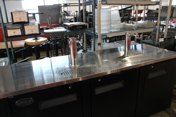 Saea Model SDD-27-90 Metal Commercial Direct Draw Kegerator w/ 2 Beer Towers, 3 Couplers and 3 Doors. 115 Volts, 1 Phase. 90.5x28x50. Tested and Does Not Power On - Image 3 of 10