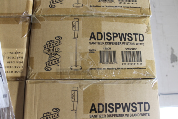PALLET LOT of 60 BRAND NEW IN BOX! Service Ideas ADISPWSTD 27 oz Gel Soap and Hand Sanitizer Dispenser w/ Floor Stand - 53"H, White. 60 Times Your Bid! - Image 3 of 3